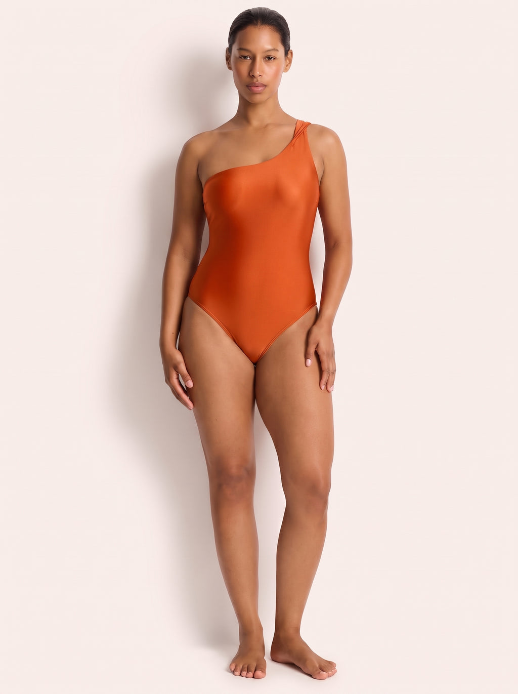 Maiô Sienna Ombro Único - Laranja